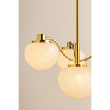 Kristen 4 Light Chandelier, Aged Brass