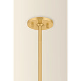 Kristen 4 Light Chandelier, Aged Brass