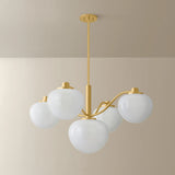 Kristen 5 Light Chandelier, Aged Brass