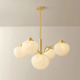 Kristen 5 Light Chandelier, Aged Brass