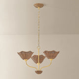 Kehlani 3 Light Chandelier, Aged Brass