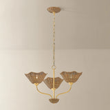 Kehlani 3 Light Chandelier, Aged Brass