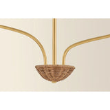 Kehlani 3 Light Chandelier, Aged Brass