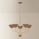 Kehlani 5 Light Chandelier, Aged Brass