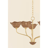 Kehlani 5 Light Chandelier, Aged Brass