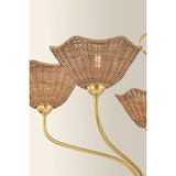 Kehlani 5 Light Chandelier, Aged Brass