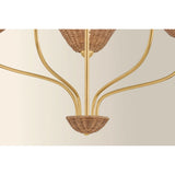 Kehlani 5 Light Chandelier, Aged Brass
