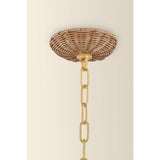 Kehlani 5 Light Chandelier, Aged Brass