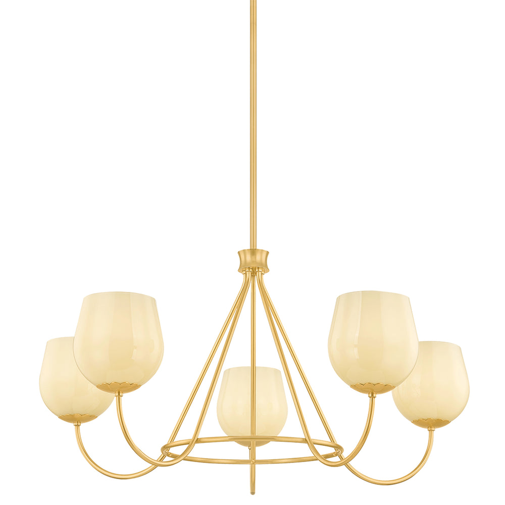 Genevieve Chandelier, Aged Brass