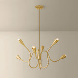 Anaise 6 Light Chandelier, Aged Brass