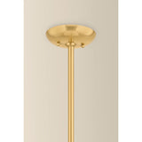 Anaise 6 Light Chandelier, Aged Brass