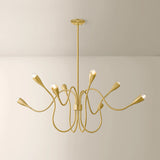 Anaise 8 Light Chandelier, Aged Brass