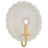 Paulette Wall Sconce, Aged Brass/Ceramic Gossamer Ivory