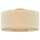 Miller 1 Light Flush Mount, Aged Brass