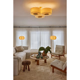 Miller 3 Light Flush Mount, Aged Brass