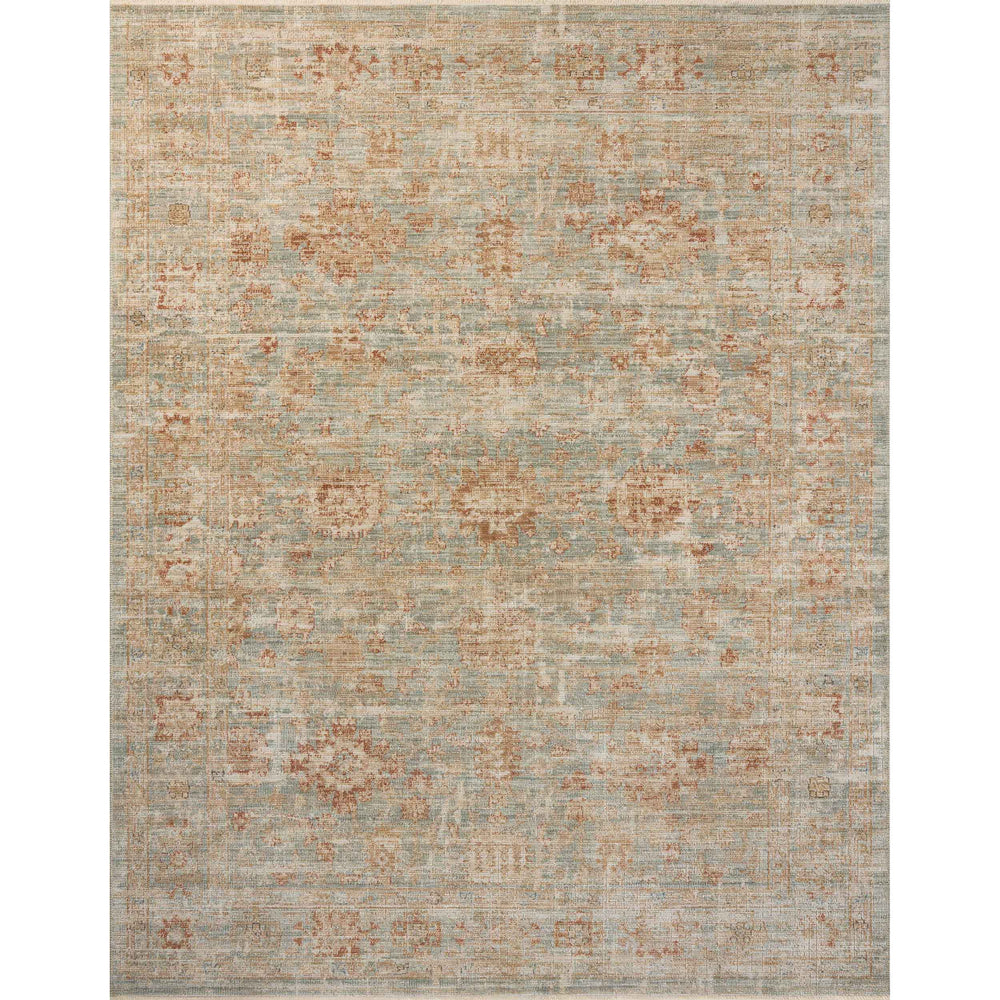 Loloi Rug Heritage HER-06, Aqua/Terracotta-Rugs1-High Fashion Home