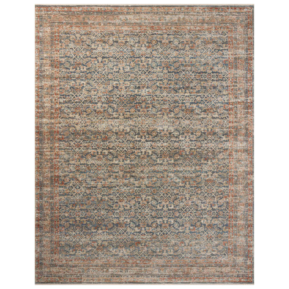 Loloi Rug Heritage HER-12, Blue/Rust
