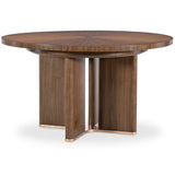 Eleana Round Extendable Dining Table, Light Caramel-Furniture - Dining-High Fashion Home