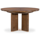 Eleana Round Extendable Dining Table, Light Caramel-Furniture - Dining-High Fashion Home