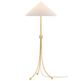 Katya Floor Lamp, Aged Brass