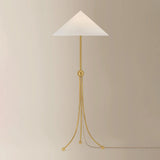 Katya Floor Lamp, Aged Brass