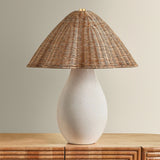 Deanne Table Lamp, Aged Brass/Ceramic Creamy Oat