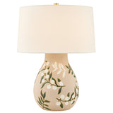 Maeve Table Lamp, Aged Brass/Ceramic Maybell Motif