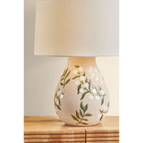 Maeve Table Lamp, Aged Brass/Ceramic Maybell Motif
