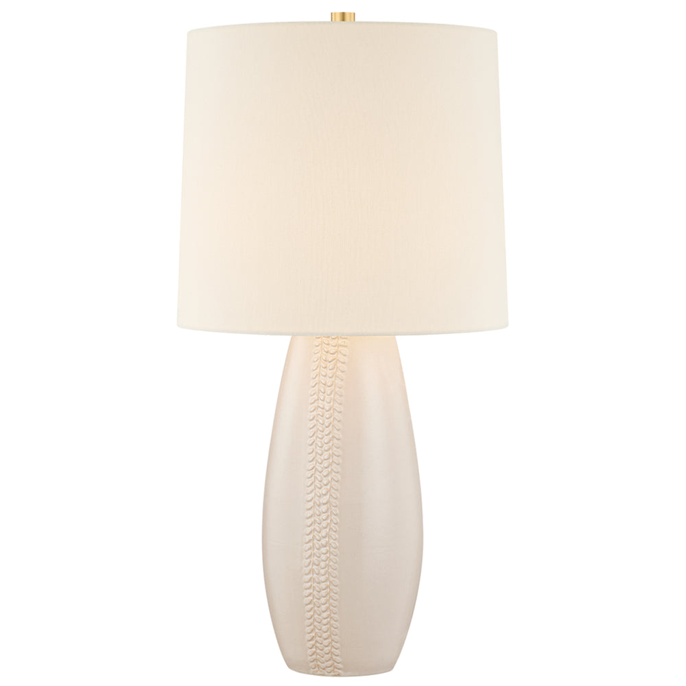 Shavani Table Lamp, Aged Brass/Ceramic Honeydew