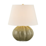 Beata Table Lamp, Aged Brass/Harbour Grey Crackle