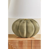Beata Table Lamp, Aged Brass/Harbour Grey Crackle