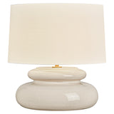 Pia Table Lamp, Aged Brass/Ceramic Butter Crackle