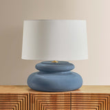 Pia Table Lamp, Aged Brass/Ceramic Chateau Crackle