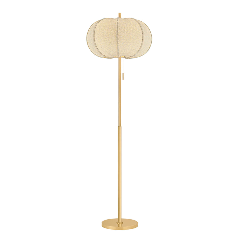 Alexandra Floor Lamp, Aged Brass