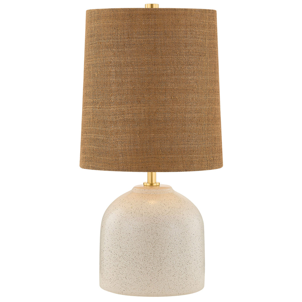 Gladys Table Lamp, Aged Brass/ Ceramic Vanilla Bean