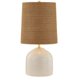 Gladys Table Lamp, Aged Brass/ Ceramic Vanilla Bean
