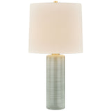 Tuva Table Lamp, Aged Brass/Ceramic Silver Lake