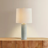 Tuva Table Lamp, Aged Brass/Ceramic Silver Lake