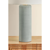 Tuva Table Lamp, Aged Brass/Ceramic Silver Lake