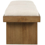 Haden Bench, Cream-Furniture - Benches-High Fashion Home