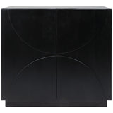 Half Circle 2 Door Cabinet, Black