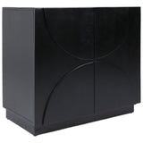 Half Circle 2 Door Cabinet, Black