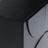 Half Circle 2 Door Cabinet, Black