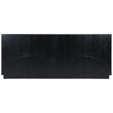 Half Circle 4 Door Cabinet, Black