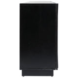 Half Circle 4 Door Cabinet, Black