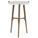 Halley Accent Table, White-Furniture - Accent Tables-High Fashion Home