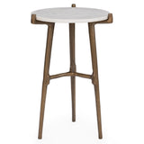 Halley Accent Table, White-Furniture - Accent Tables-High Fashion Home