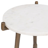 Halley Accent Table, White-Furniture - Accent Tables-High Fashion Home