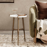 Halley Accent Table, White-Furniture - Accent Tables-High Fashion Home
