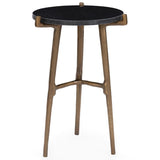 Halley Round Accent Table, Black-Furniture - Accent Tables-High Fashion Home